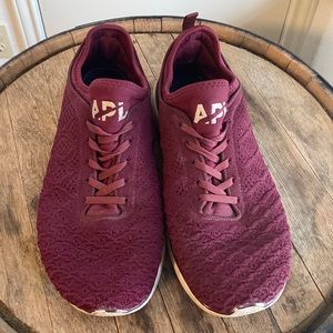 APL LOW TOP BURGUNDY | UNISEX TRAINERS | MENS 11 LULULEMON BRAND